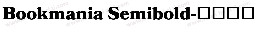 Bookmania Semibold字体转换